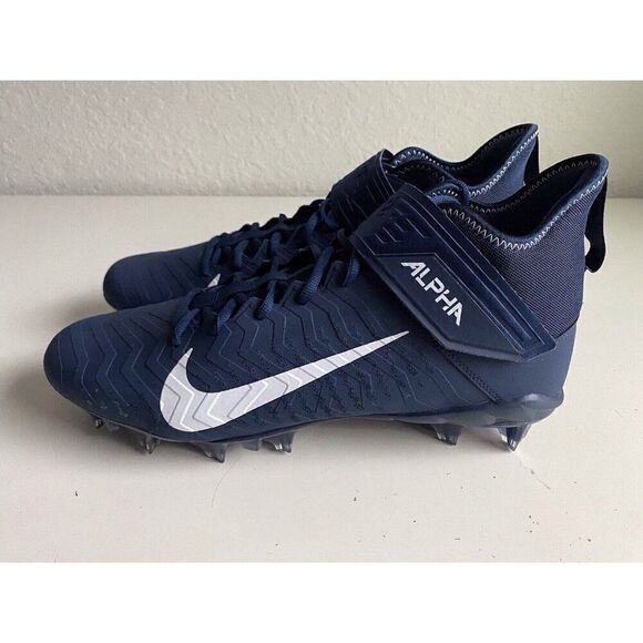 Nike Alpha Menace Pro 2 MID Football Cleats Midnight Navy BV3945-404 Men’s Sz 15 - Picture 6 of 10